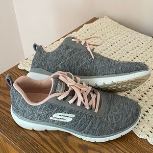 Skechers Women's Charcoal and Blush Sneakers